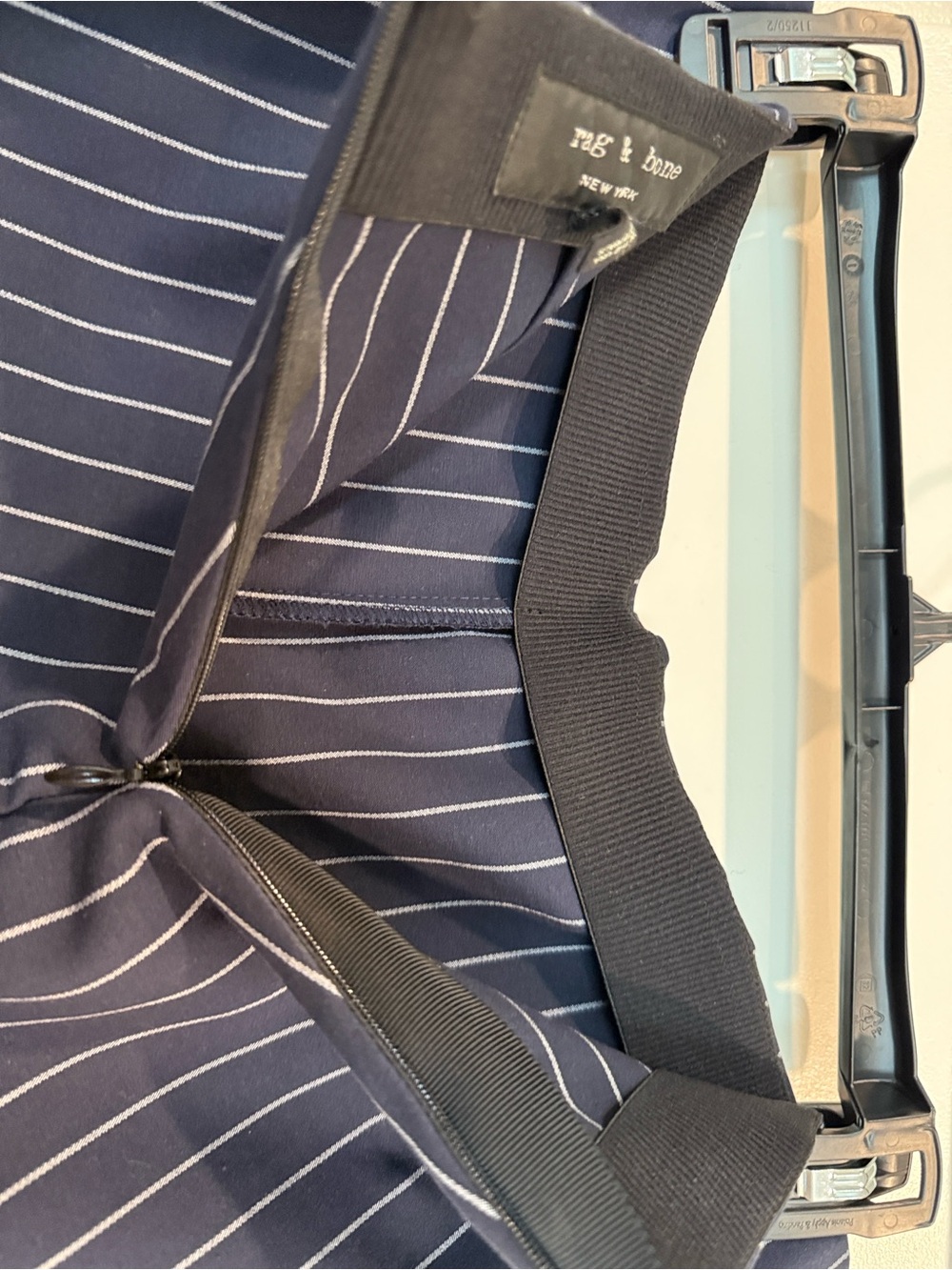 rag & bone Navy Pinstripe Tapered Dress Pants - Picture 13 of 13